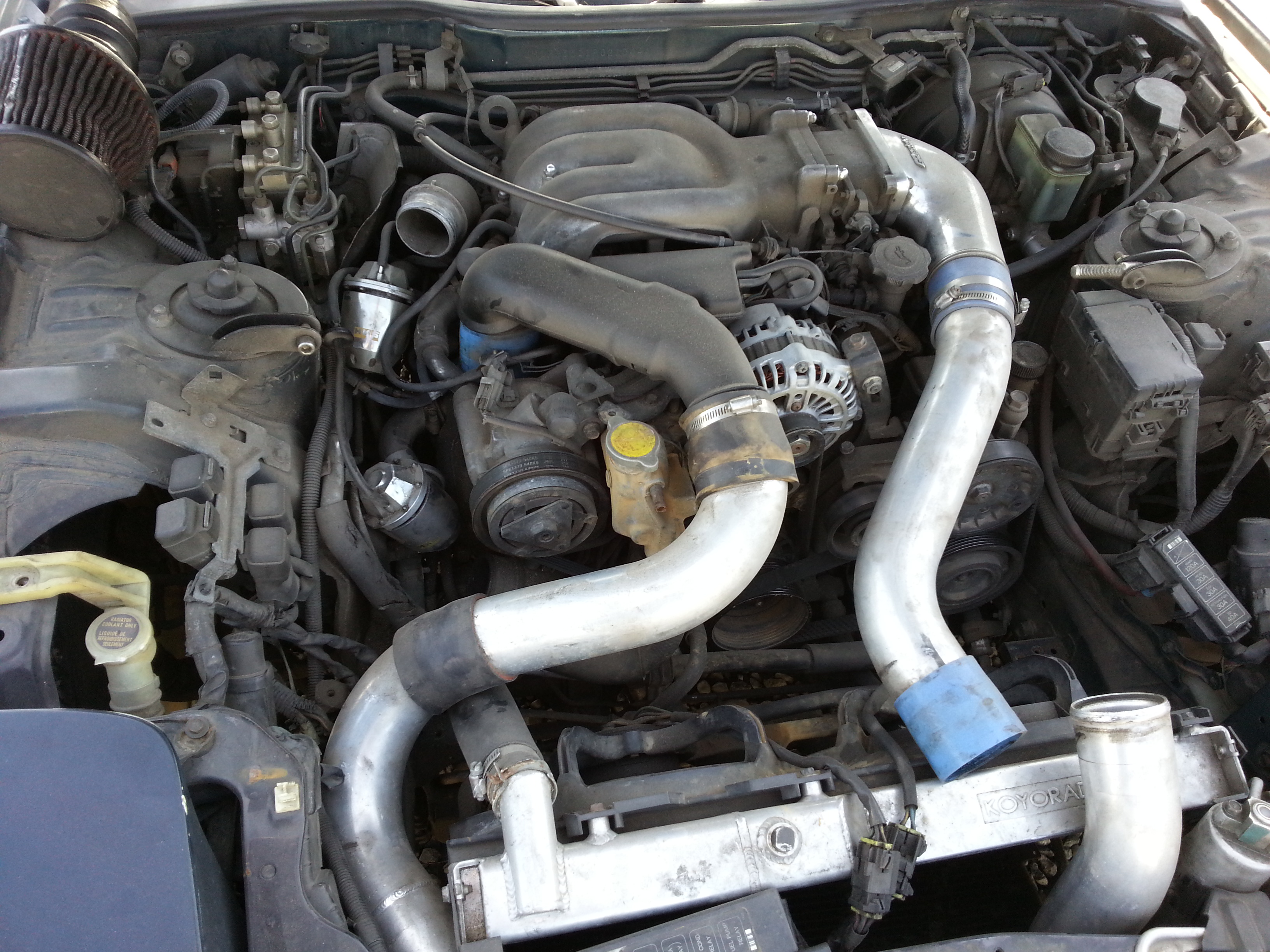 Here is a few pics of it when it first showed up it was dirty but beautiful montego blue, exactly what color I wanted