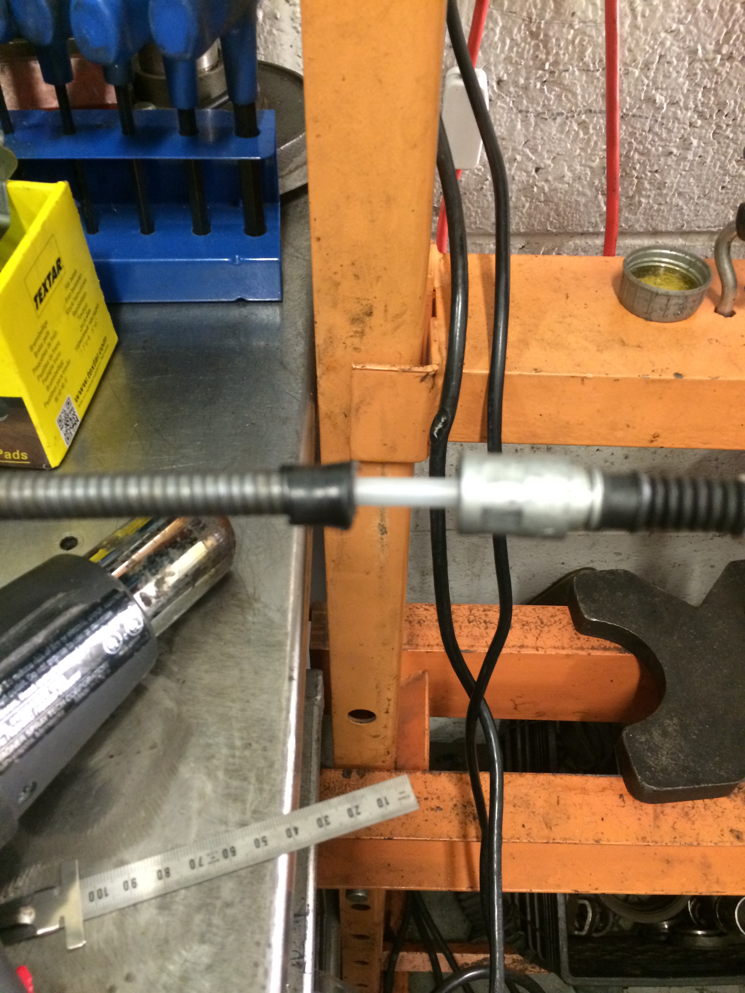 CE metal end removed &amp; showing extra bit of outer cable housing